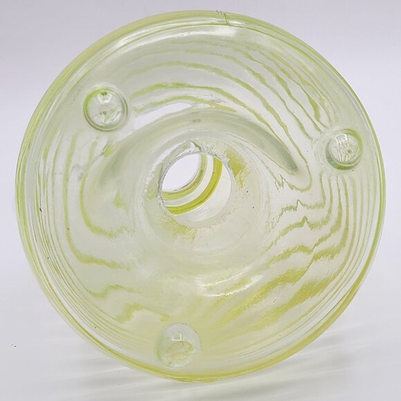 Vintage Yellow Glass Beehive Shaped Wasp Trap with Cork and Hanger 6.5" High - Picture 7 of 10